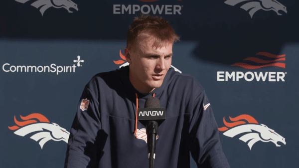 Bo Nix at an interview